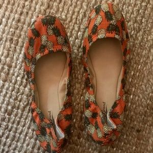 Lucky Brand Pineapple Canvas Flats Sz 9.5